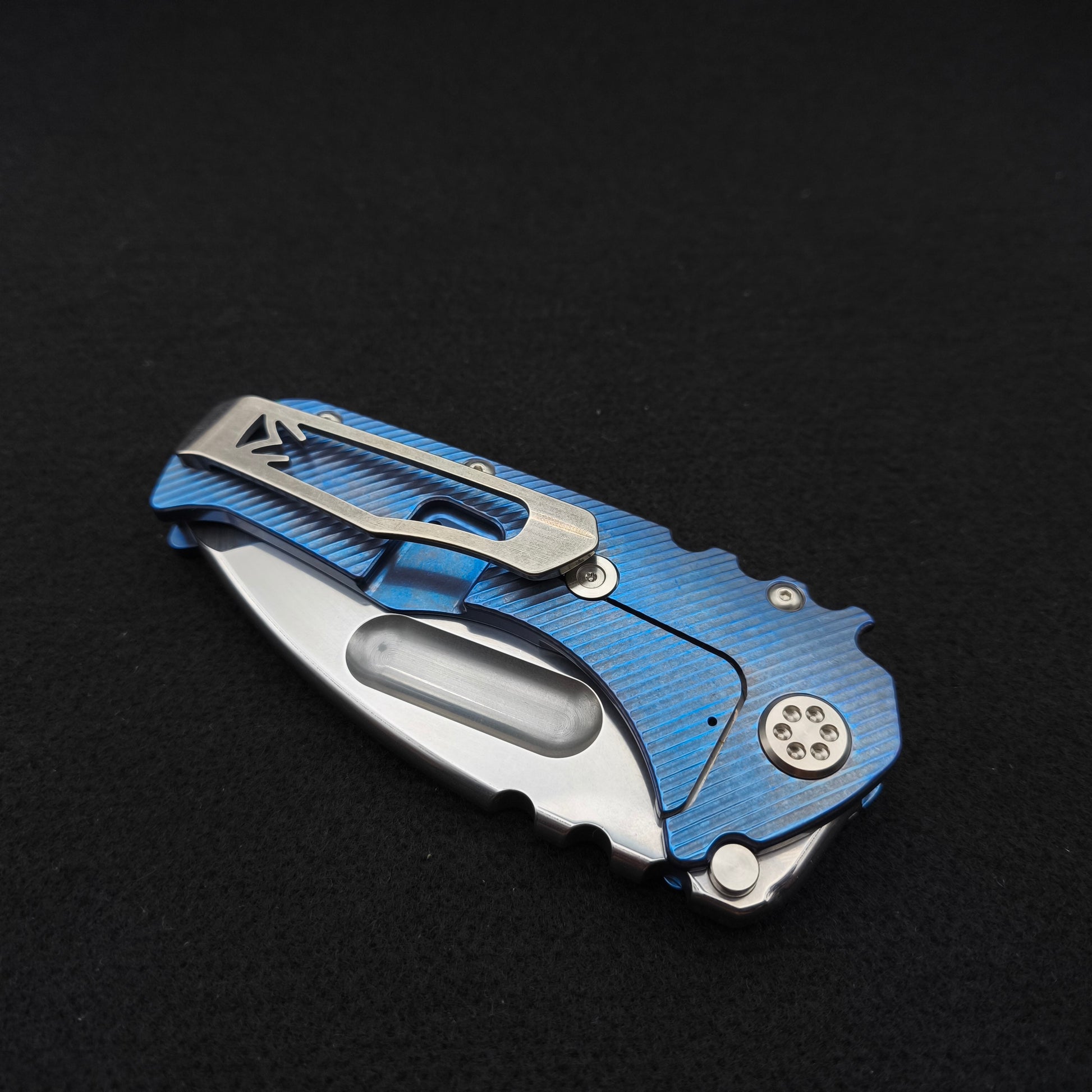 Medford Praetorian Ti-C Tumbled Tanto, Retro Powder Blue Titanium 5