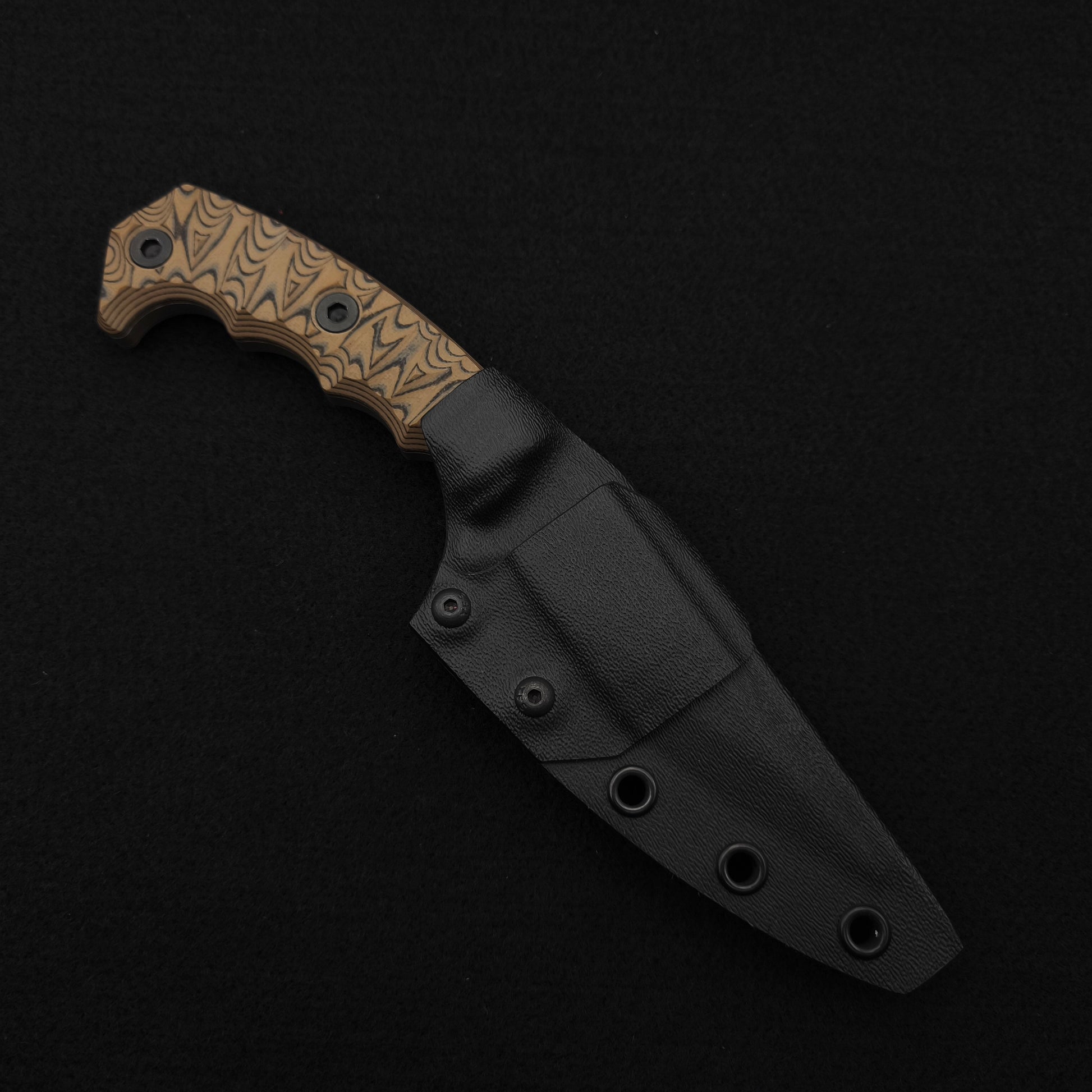 Half Face Blades HUMINT 4" SINGLE EDGE, Coyote & Black G10 3