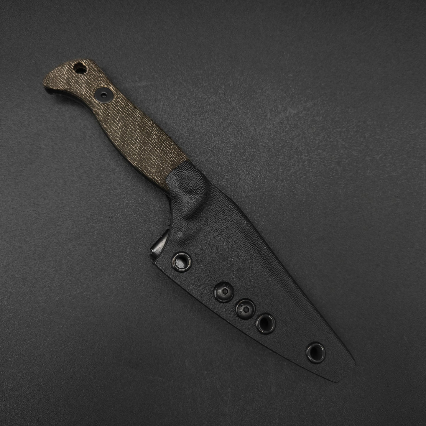 Half Face Blades Gulo Gulo, OD Green Canvas Micarta, Armor Black Cerakote 3