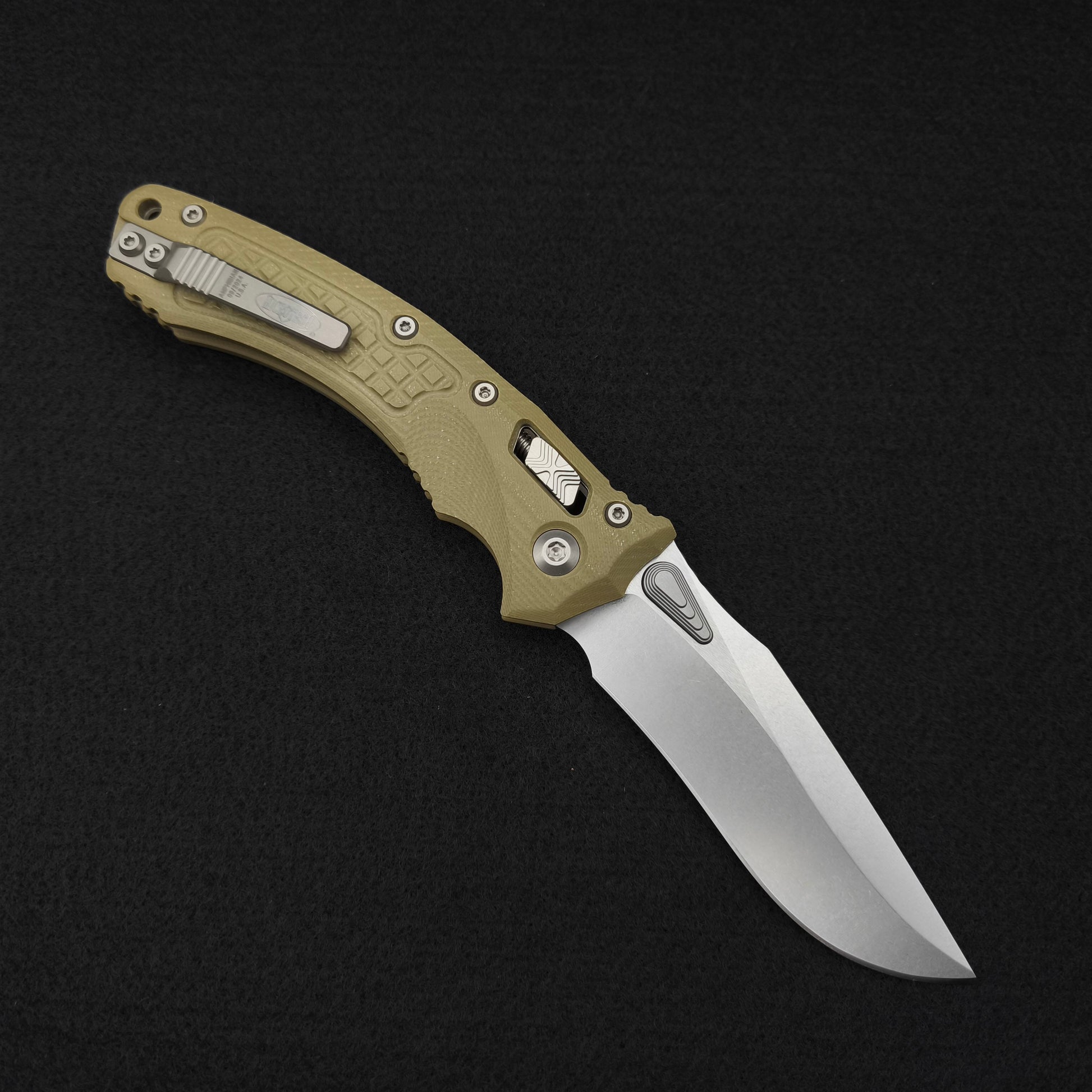 Microtech Amphibian S/E Ram-Lok Frag OD Green G10 2
