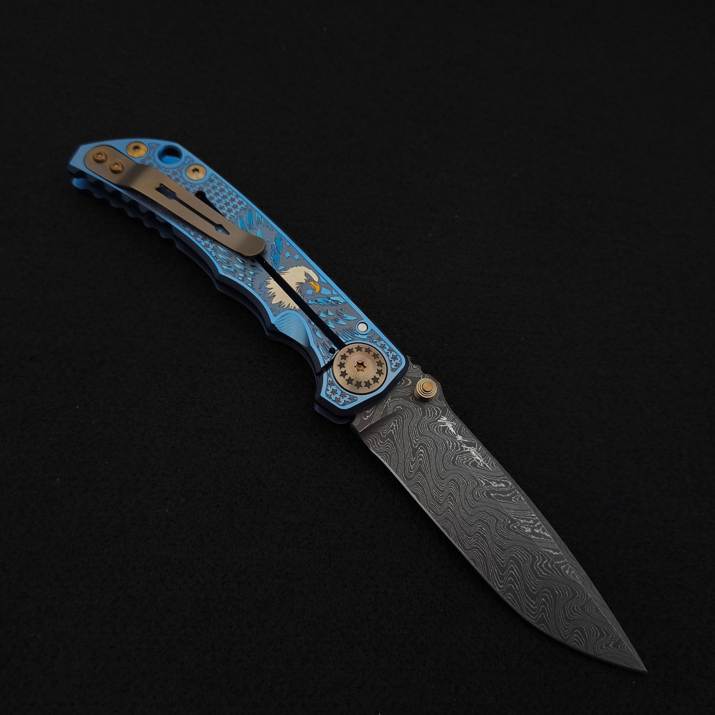 Spartan Blades Harsey Folder SF5 Custom Chad Nichols Damascus Uncle Sam Special Edition 2