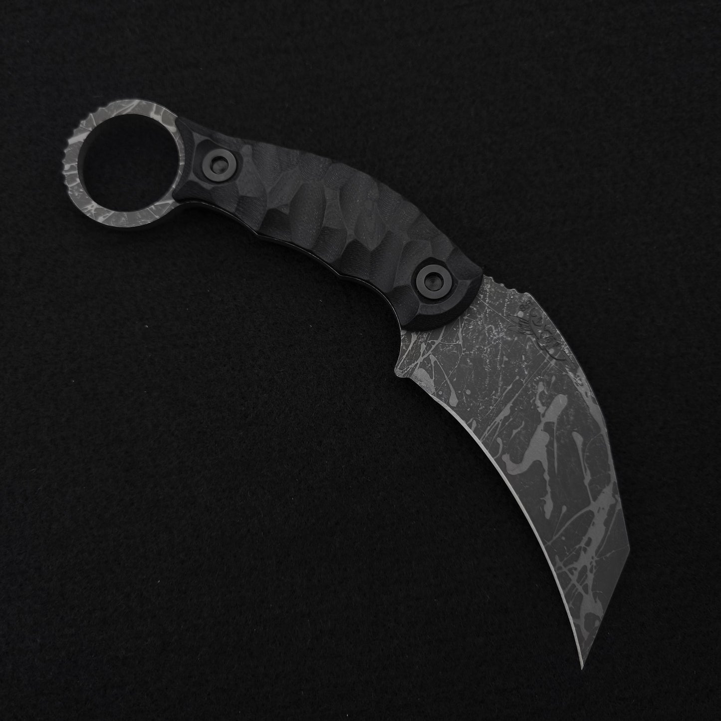 Half Face Blades Karambito Black G10, Acid Splash 1