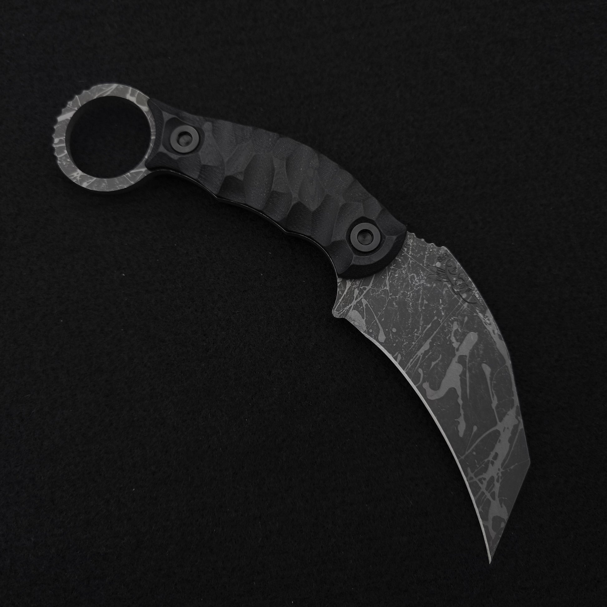 Half Face Blades Karambito Black G10, Acid Splash 1