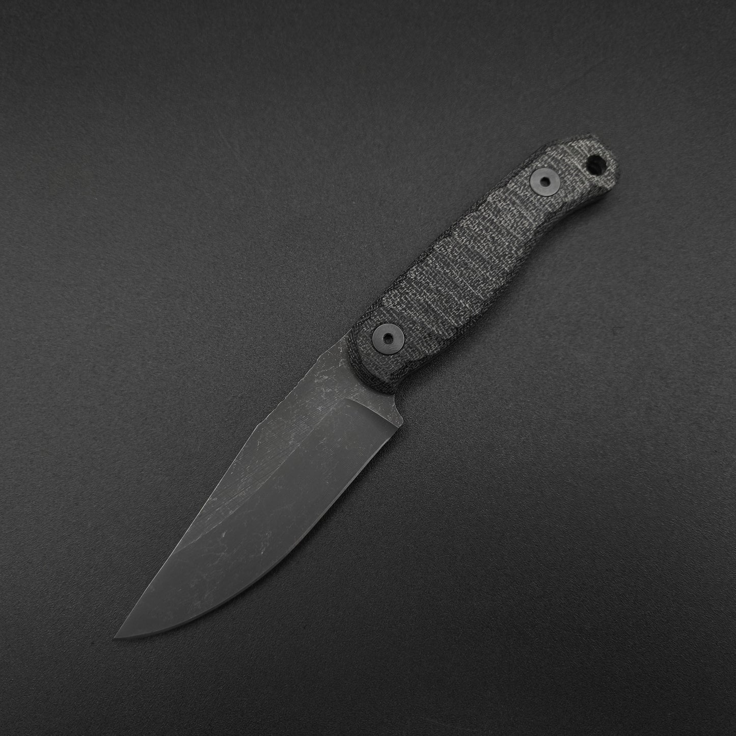 Half Face Blades Feather Light Black Canvas Micarta 2