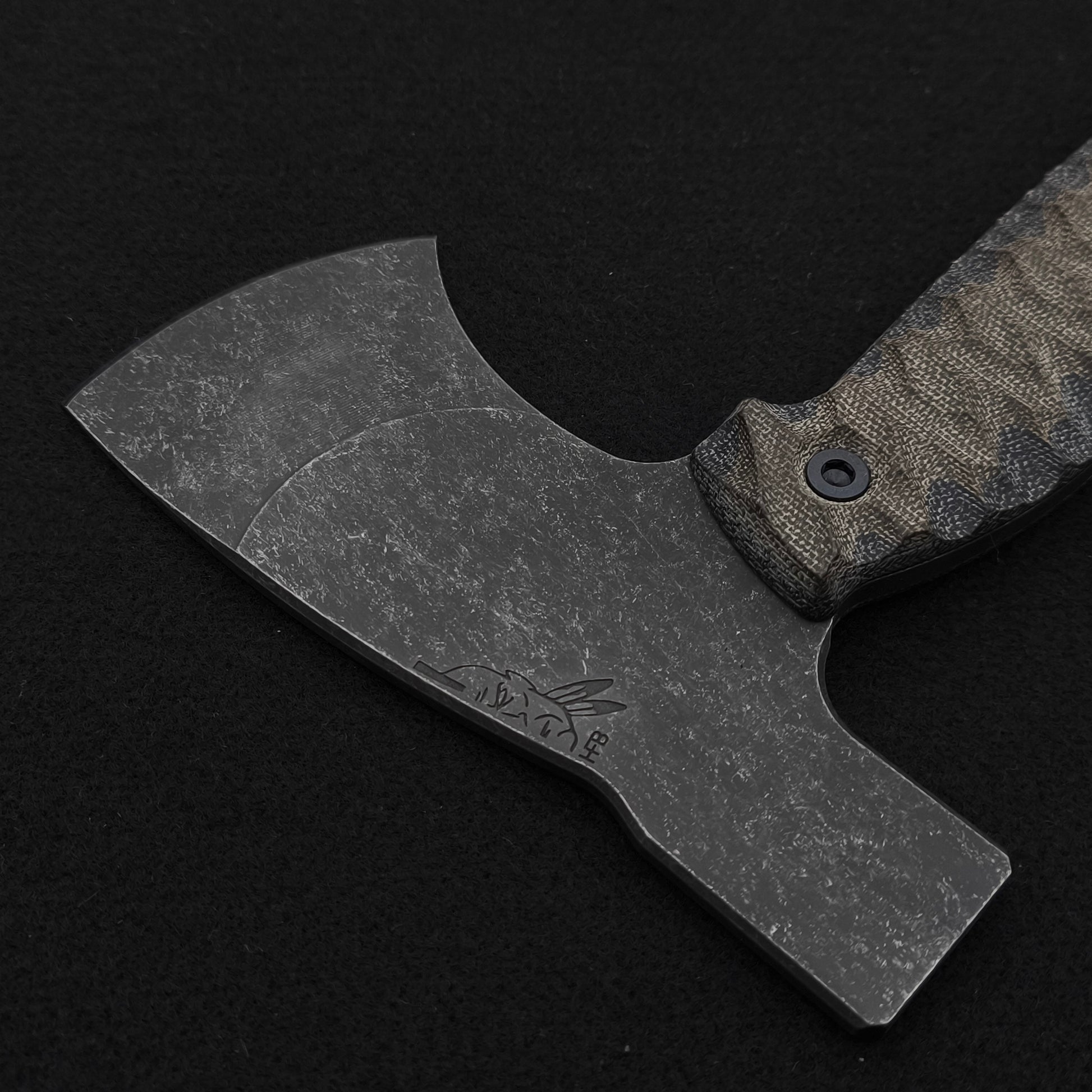 Half Face Blades Camp Hatchet OD Green/Black Canvas Micarta 3
