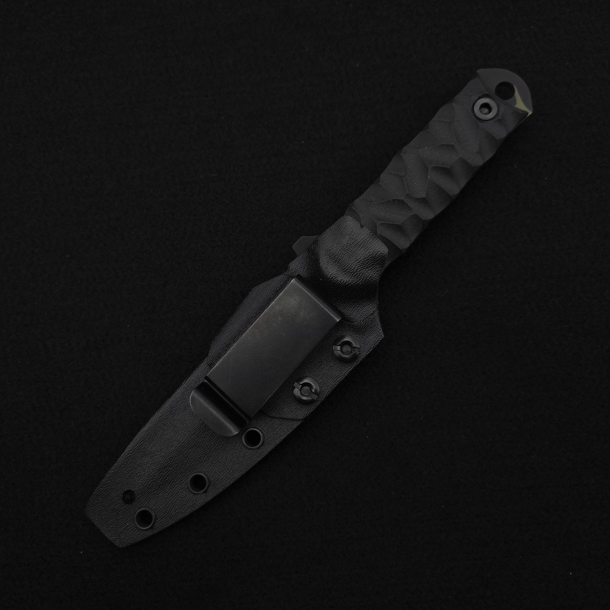 Half Face Blades Combat Dagger Black G10, Tiger Stripe Camo Cerakote 4