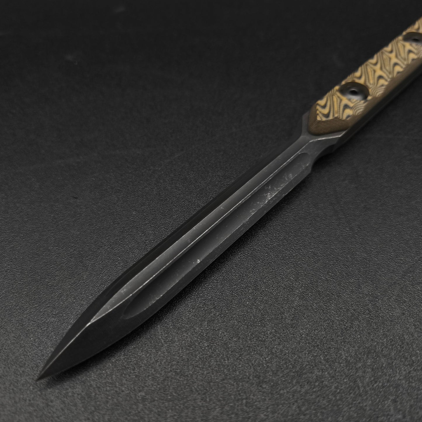 Half Face Blades OSS Spike, Desert Tan and Black G10 3