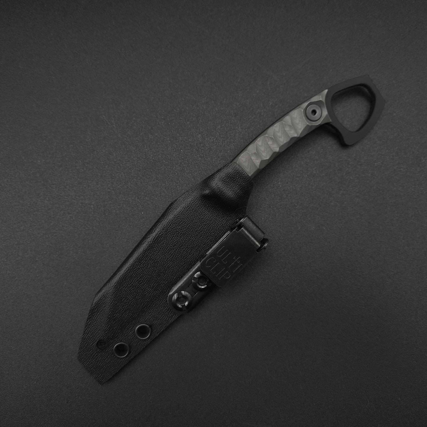 Half Face Blades SHPOS Grey with Red G10 liner, armor black cerakote 5