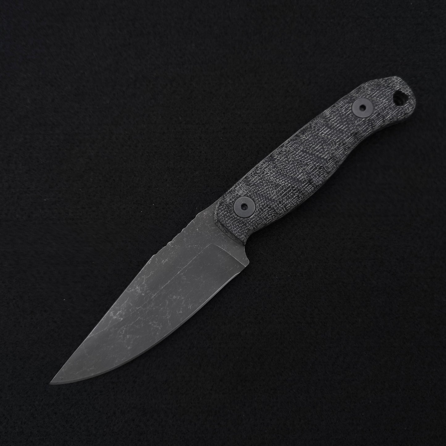 Half Face Blades Feather Light Black Canvas Micarta 2