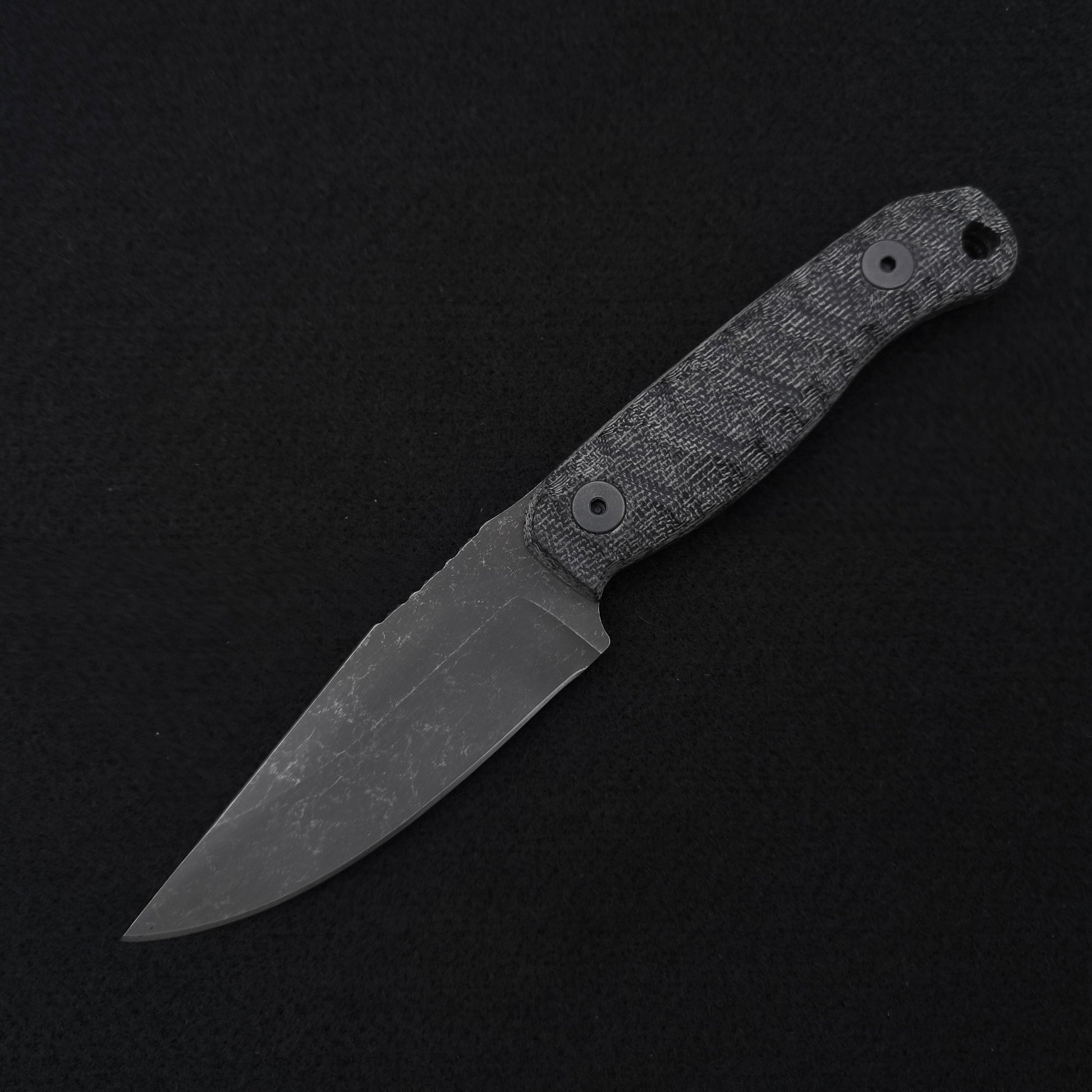 Half Face Blades Feather Light Black Canvas Micarta 2