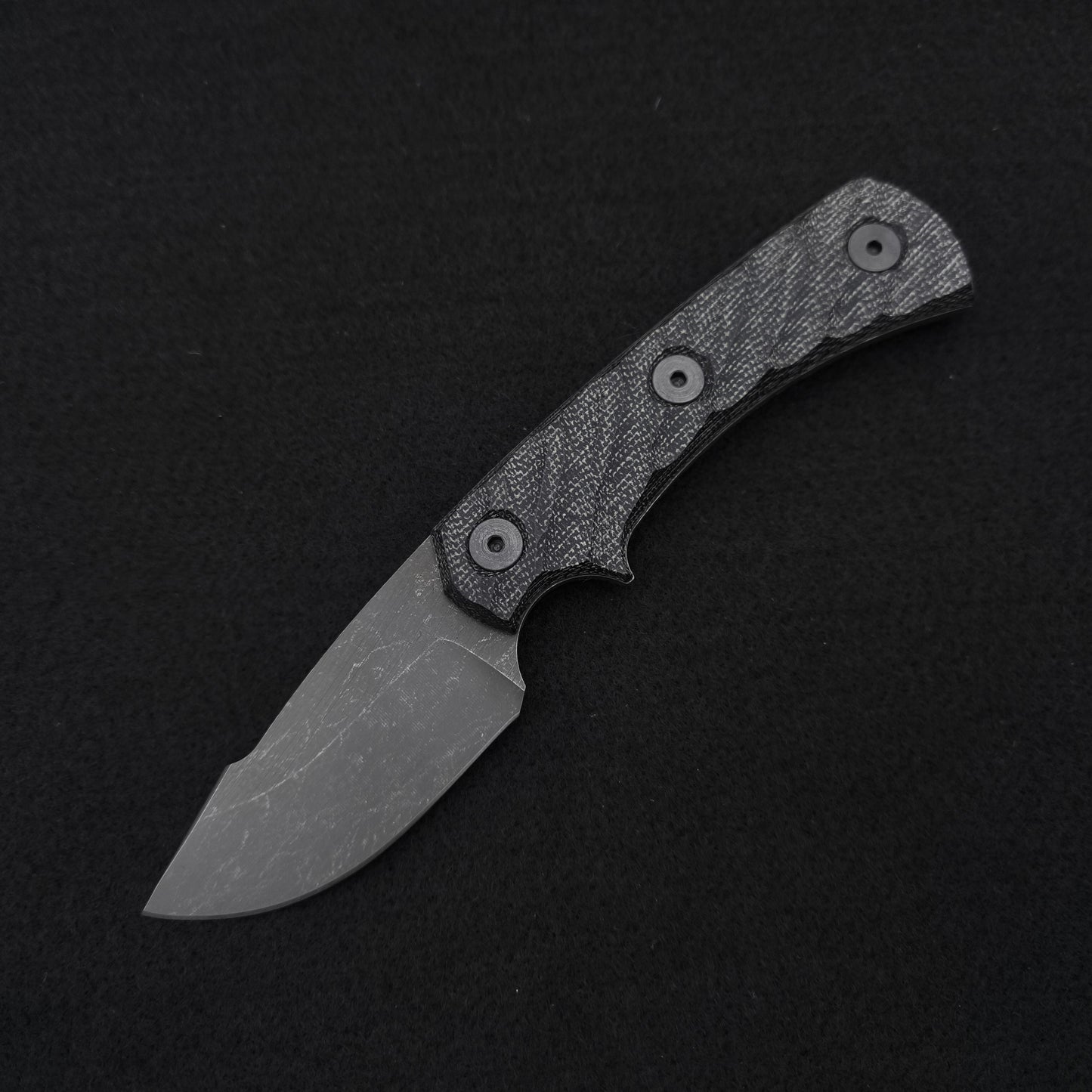 Half Face Blades Beef Harpoon Back Country, Black Canvas Micarta 2