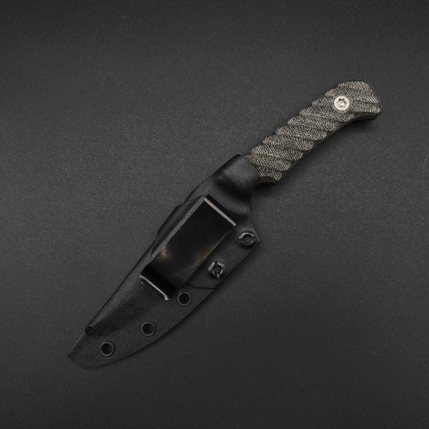 Half Face Blades Boogeyman Black Canvas Micarta 4