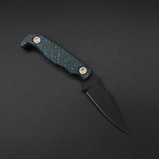 Half Face Blades Custom EDC Artic Storm Carbon Fiber, Armor Black Cerakote