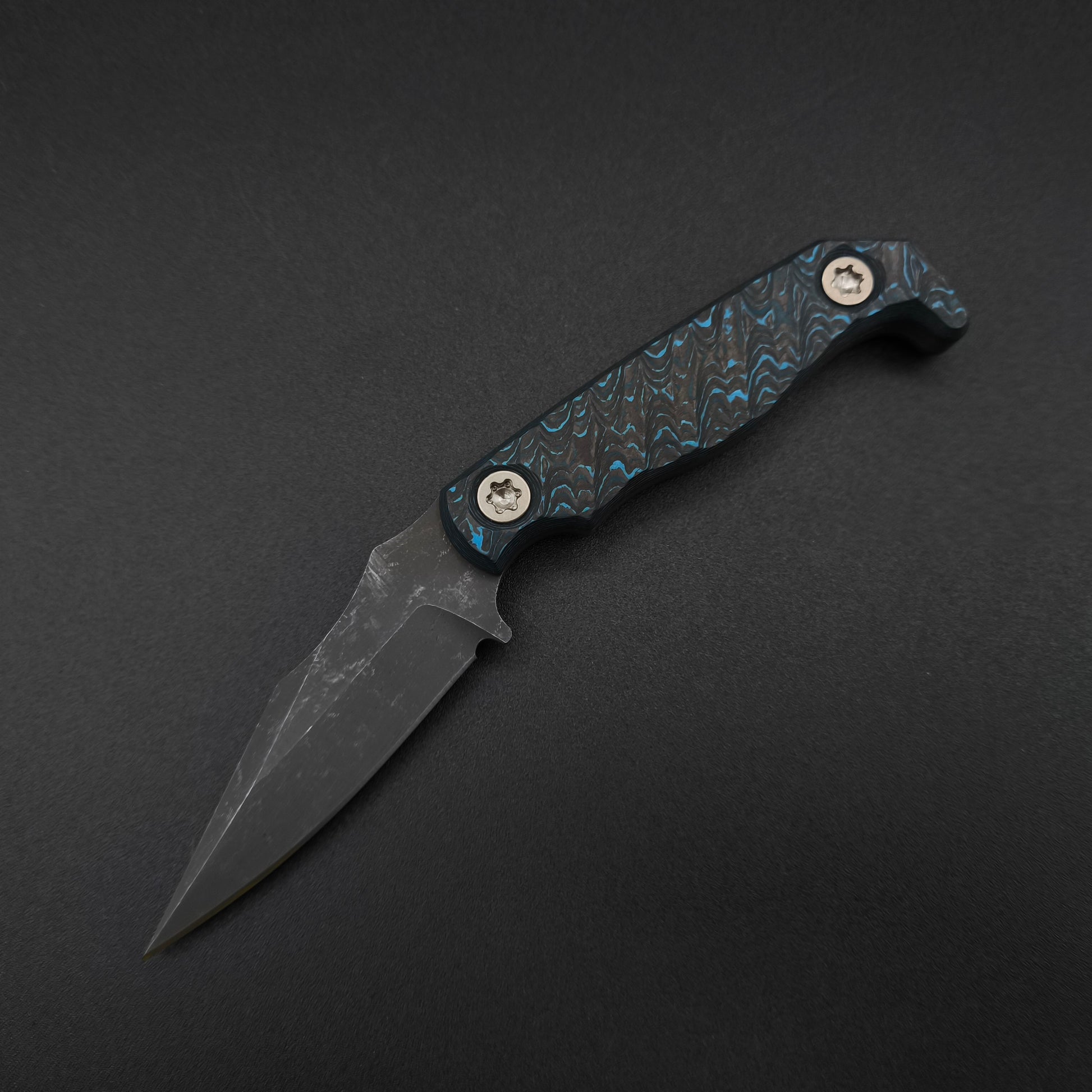Half Face Blades Custom EDC Artic Storm Carbon Fiber 2