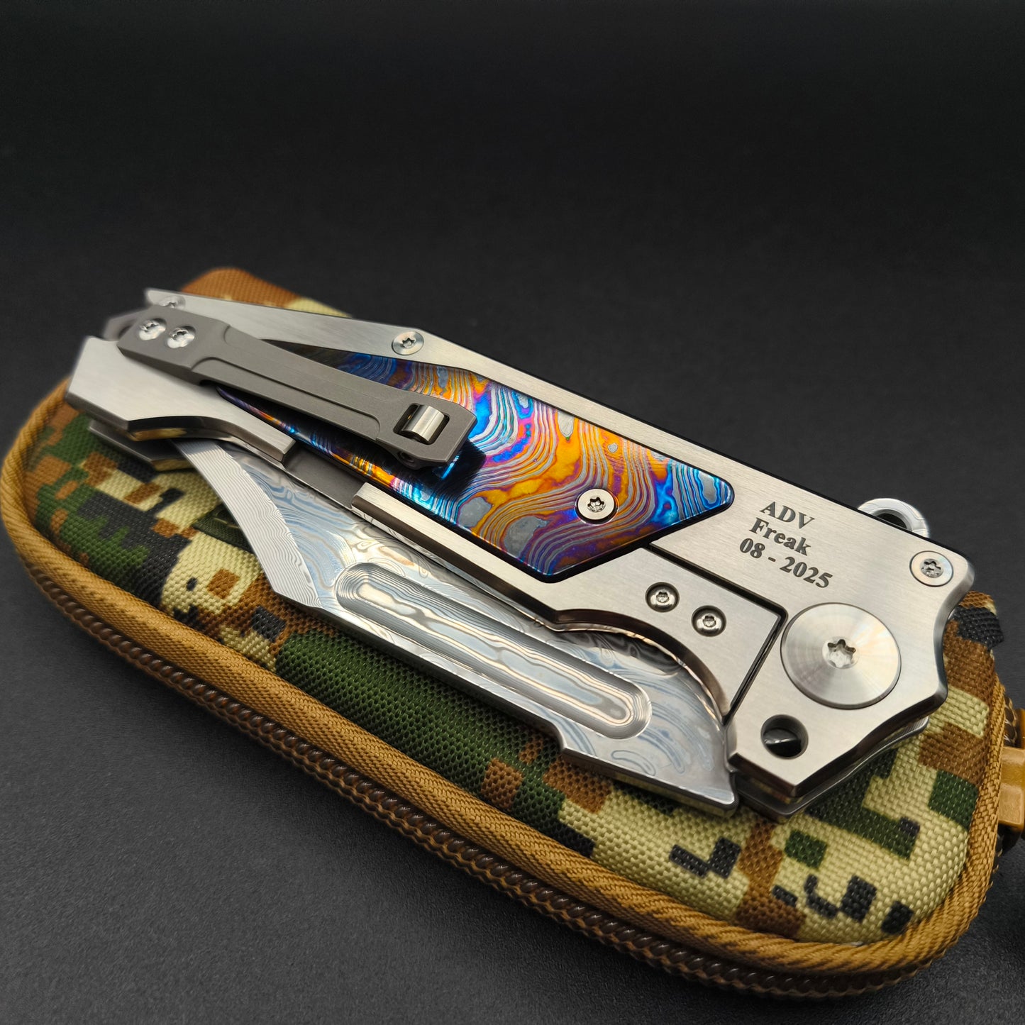 ADV Freak, Damascus, Satin with MokuTi