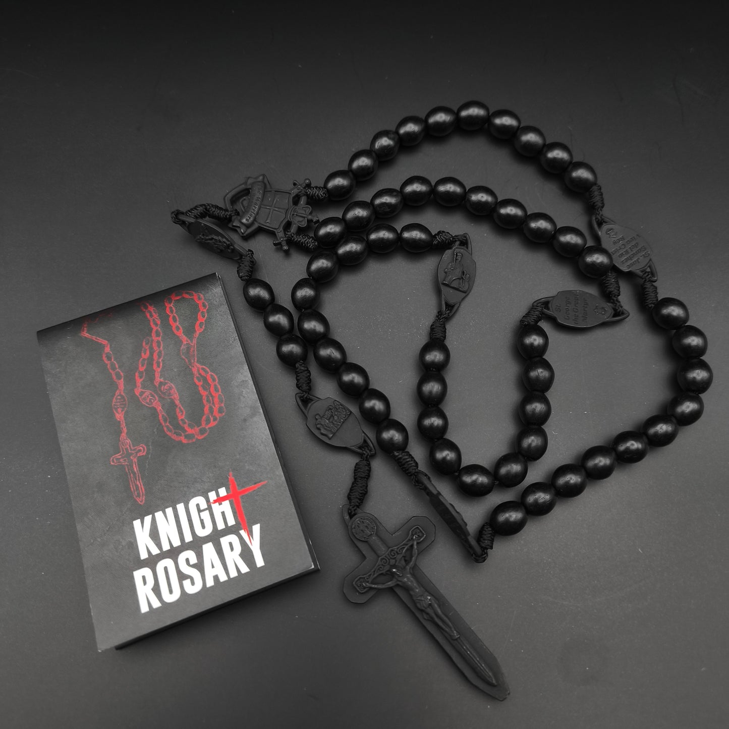 Dynamis Alliance Tactical Warrior Rosary + EDC ROSARY CARD (BLACK)