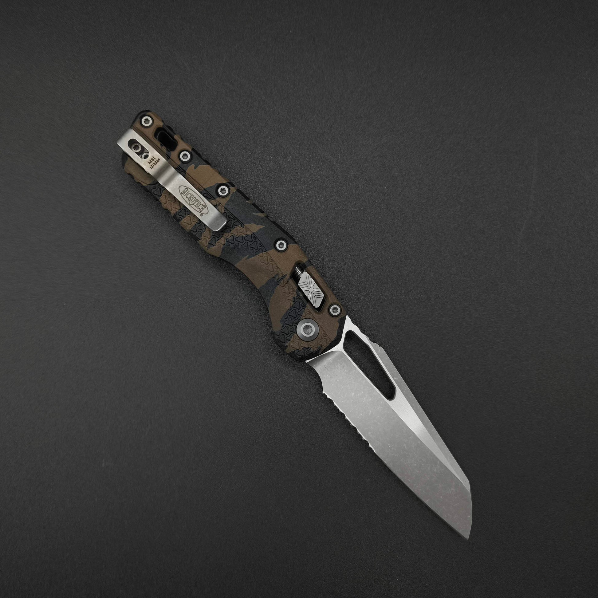 Microtech MSI S/E Tri-Grip Polymer Tiger Camo Apocalyptic 2
