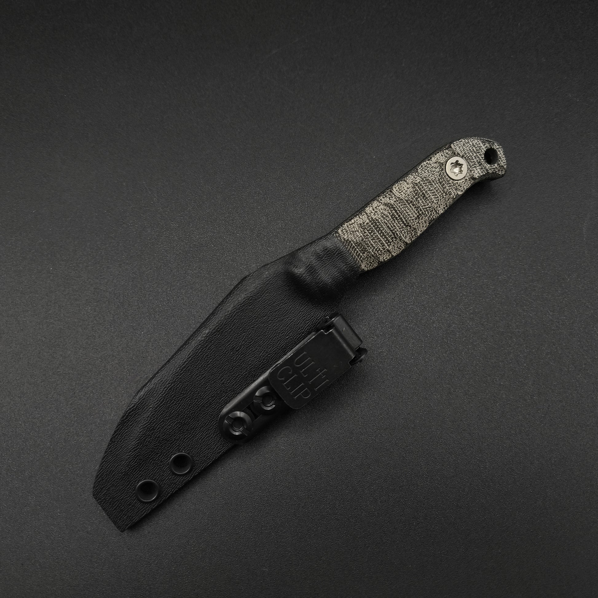 Half Face Blades Gula Gula Black canvas micarta, Armor Black cerakote 5