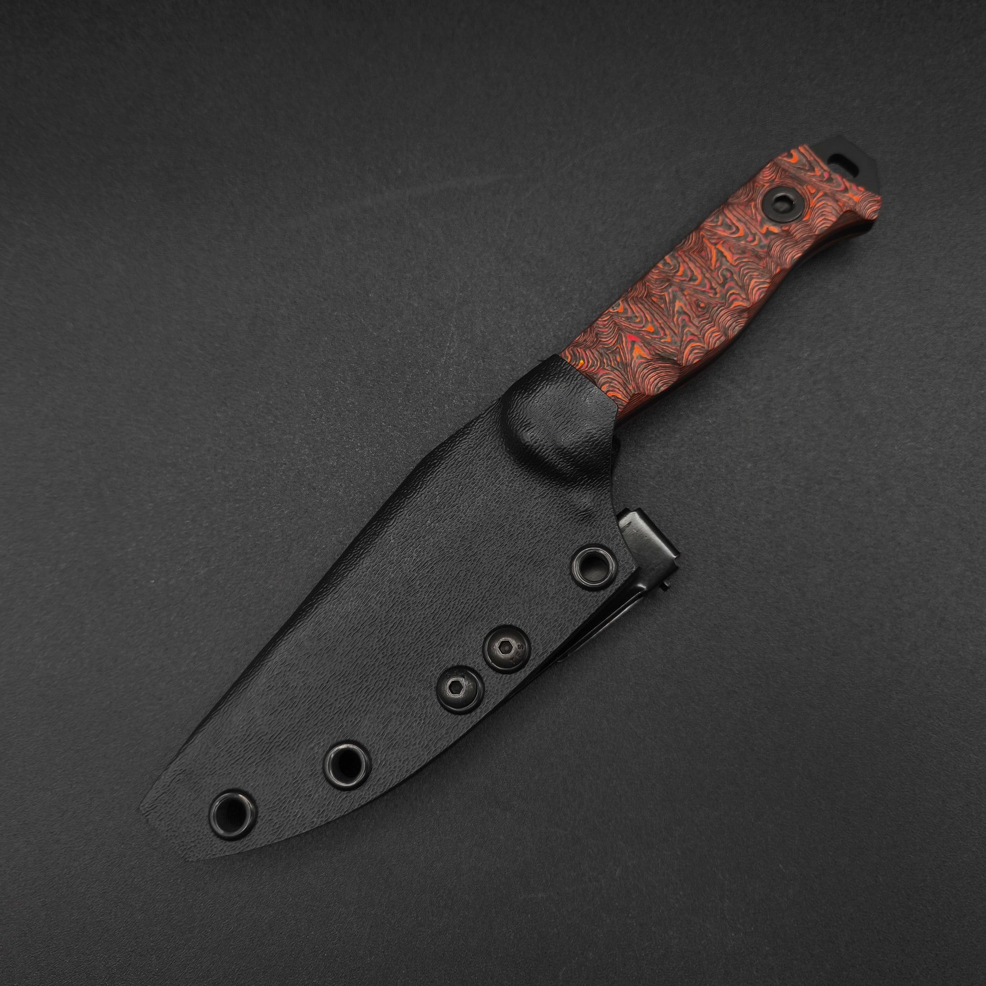 Half Face Blades Field Knife Jr Mars Valley Carbon, Armor Black Cerakote 5