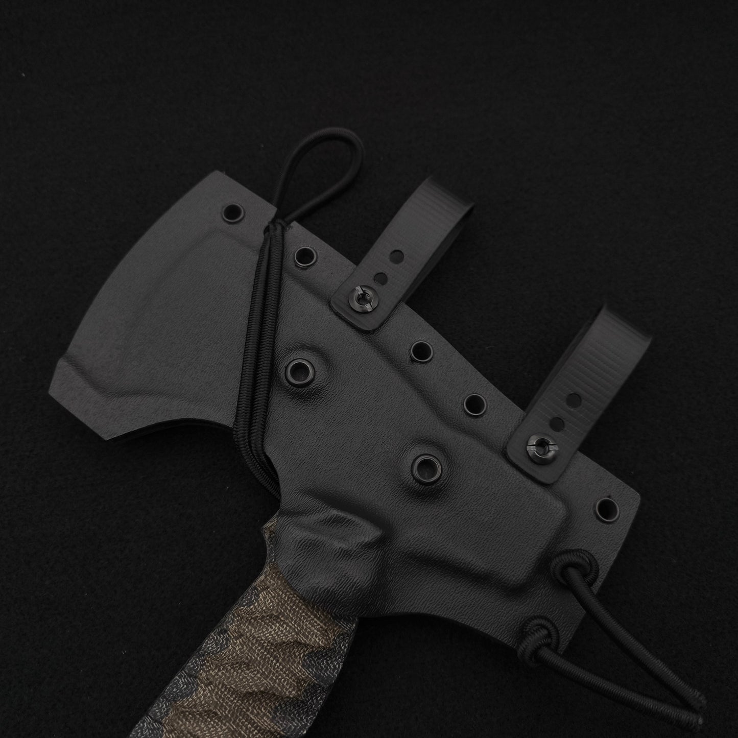 Half Face Blades Camp Hatchet OD Green/Black Canvas Micarta 5