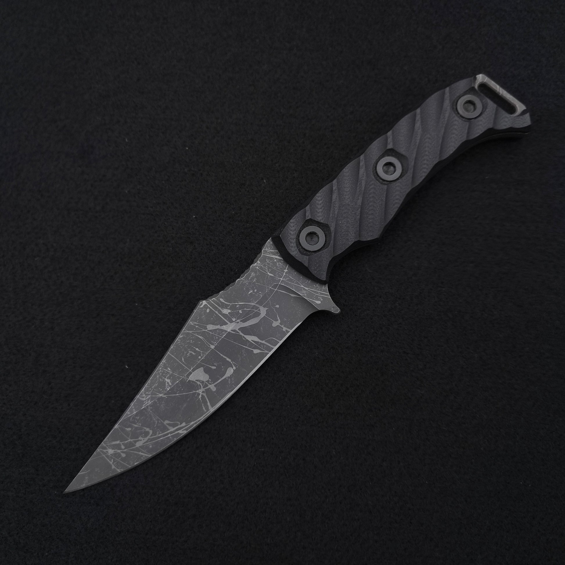 Half Face Blades Tosahwi Black G10 Acid Splash 2