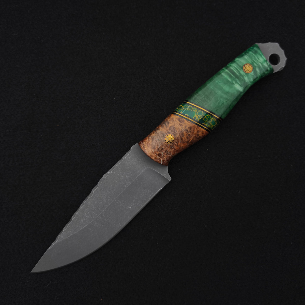 Half Face Blades Crow Jr Amboyna, Dyed Buckeye