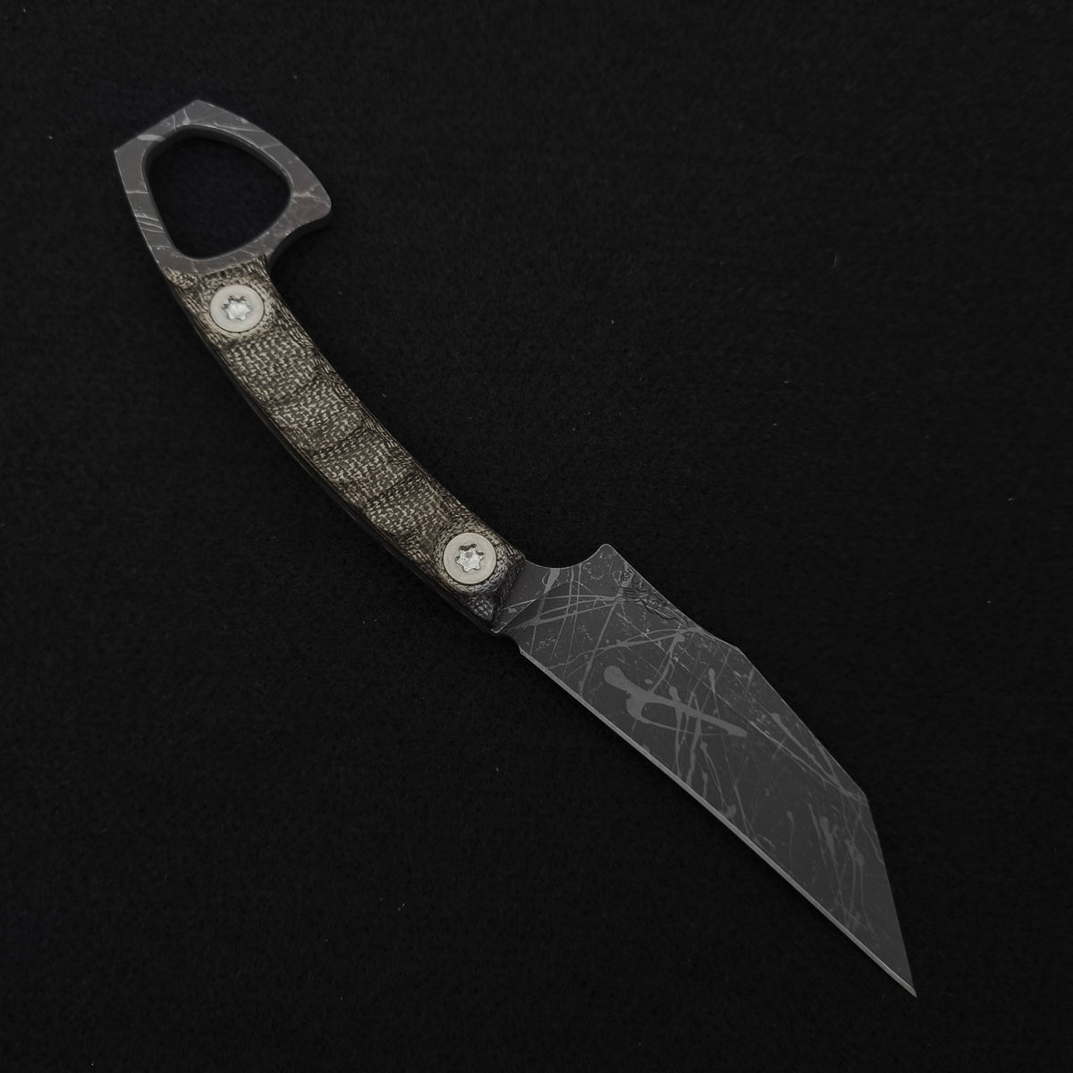 Half Face Blades SHPOS OD Green Canvas Micarta