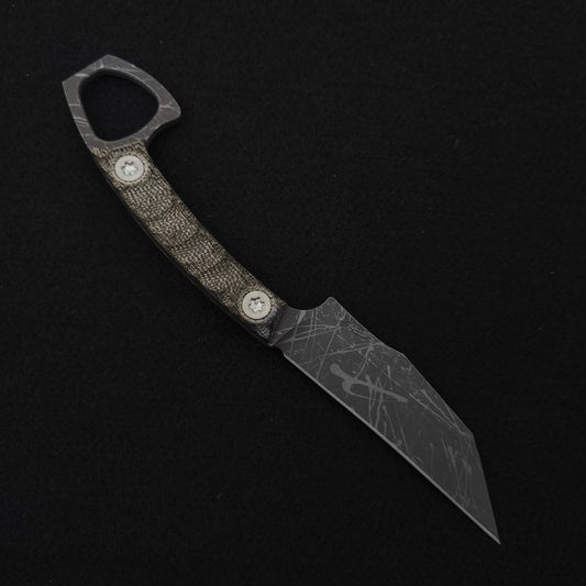 Half Face Blades SHPOS OD Green Canvas Micarta 1