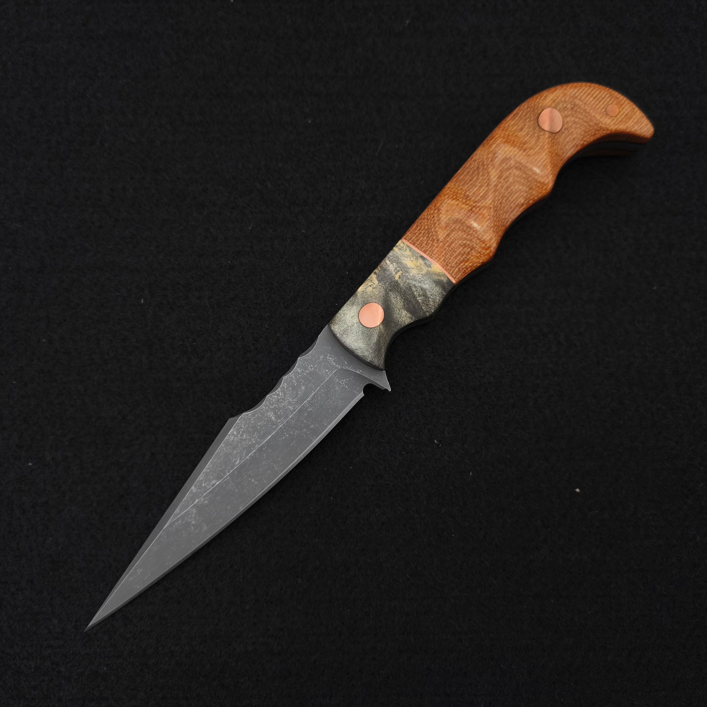 Half Face Blades Senator Buckeye Burl, Vintage Westinghouse Butterscotch Micarta 2