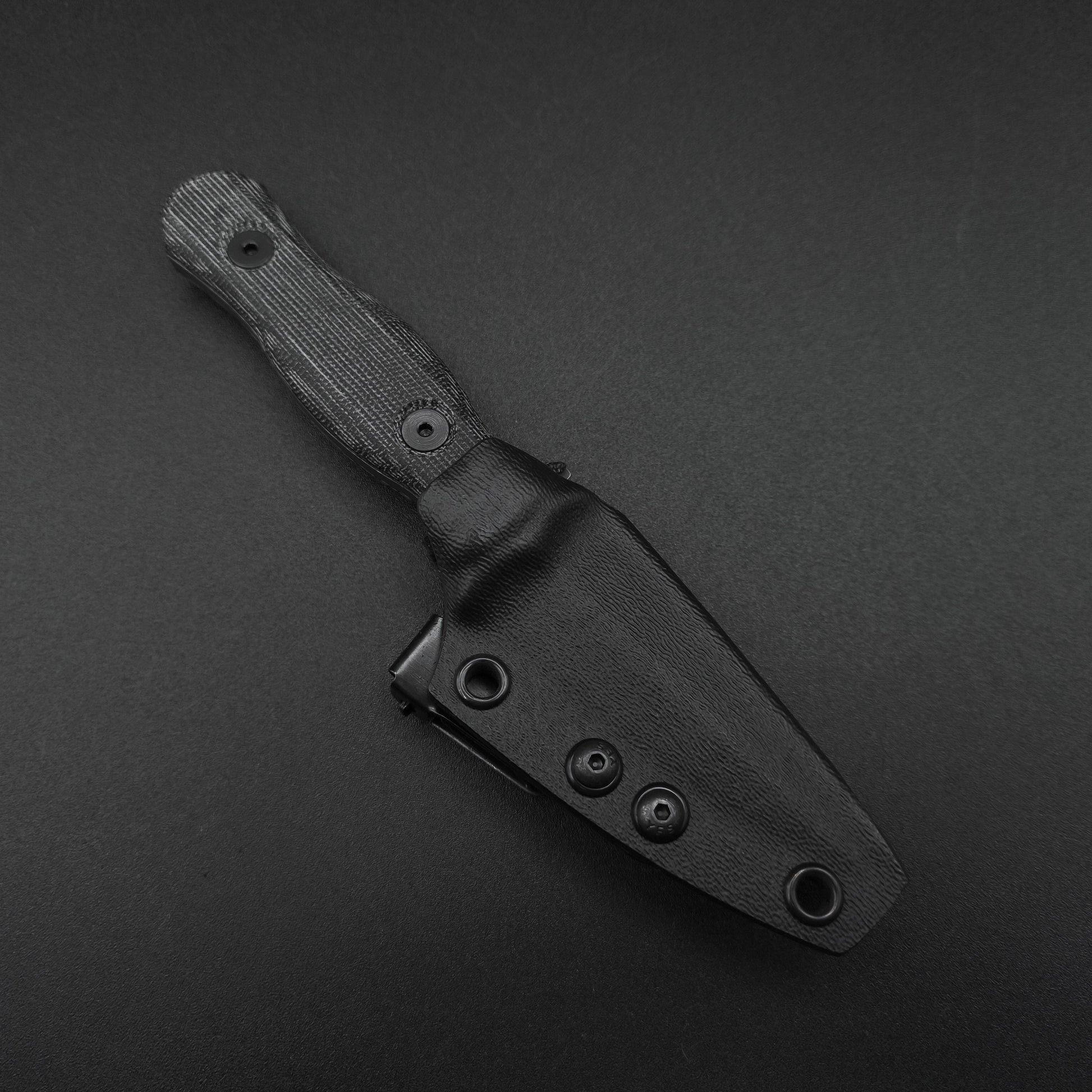 Half Face Blades Pulse Checker Black Canvas Micarta, stonewash 3