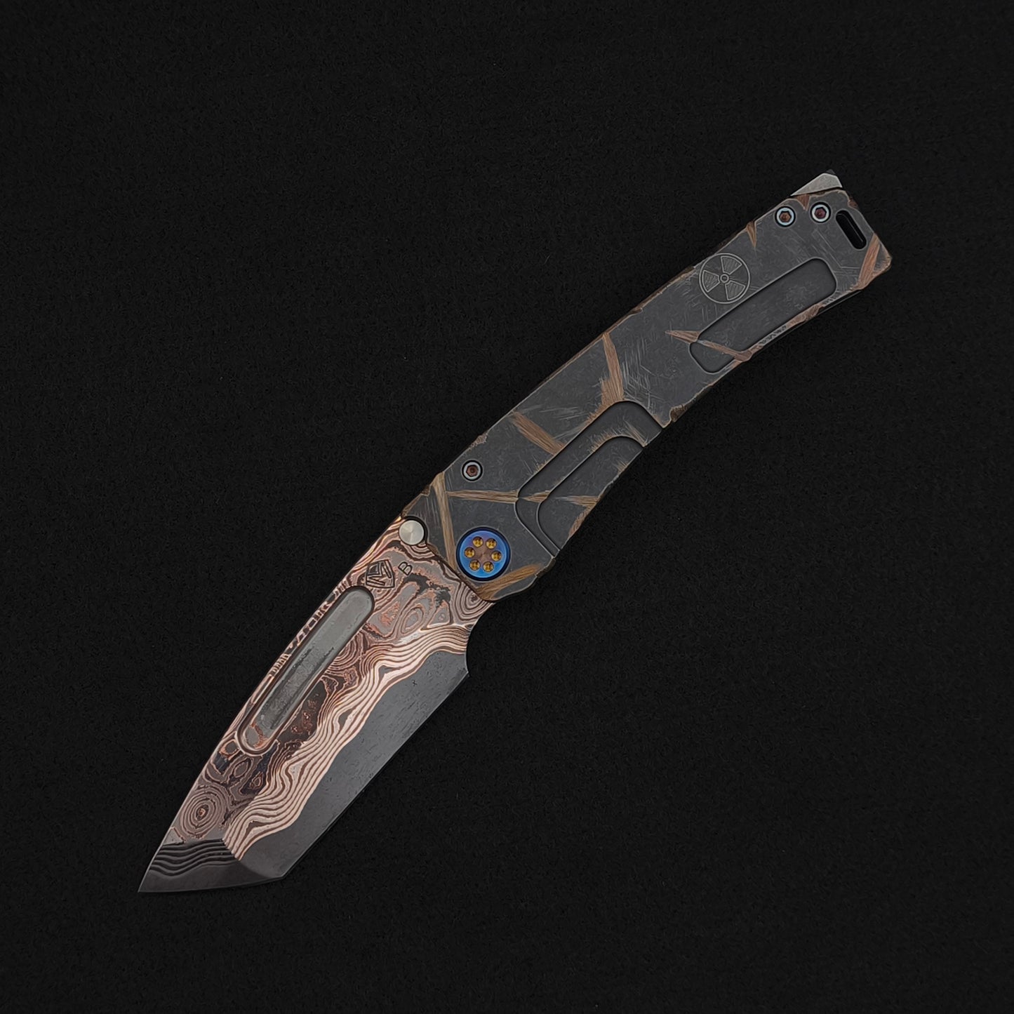 Medford Marauder H Baker Forge Copper Damascus Tanto, Black Fallout 1