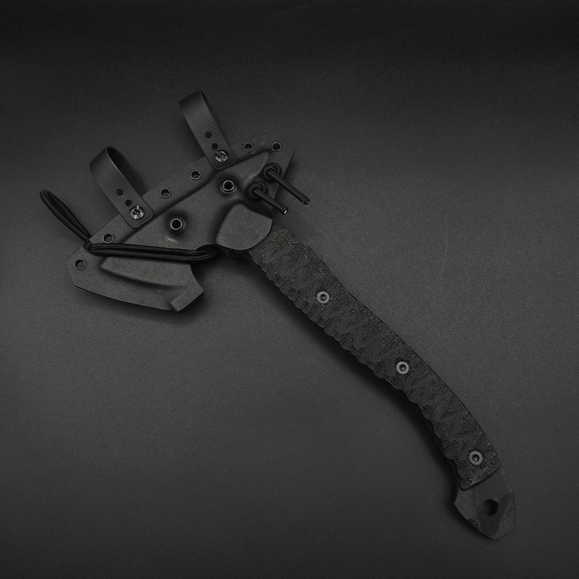 Half Face Blades Bleeding Heart Hawk Black Burlap Micarta, Urban Stone 5