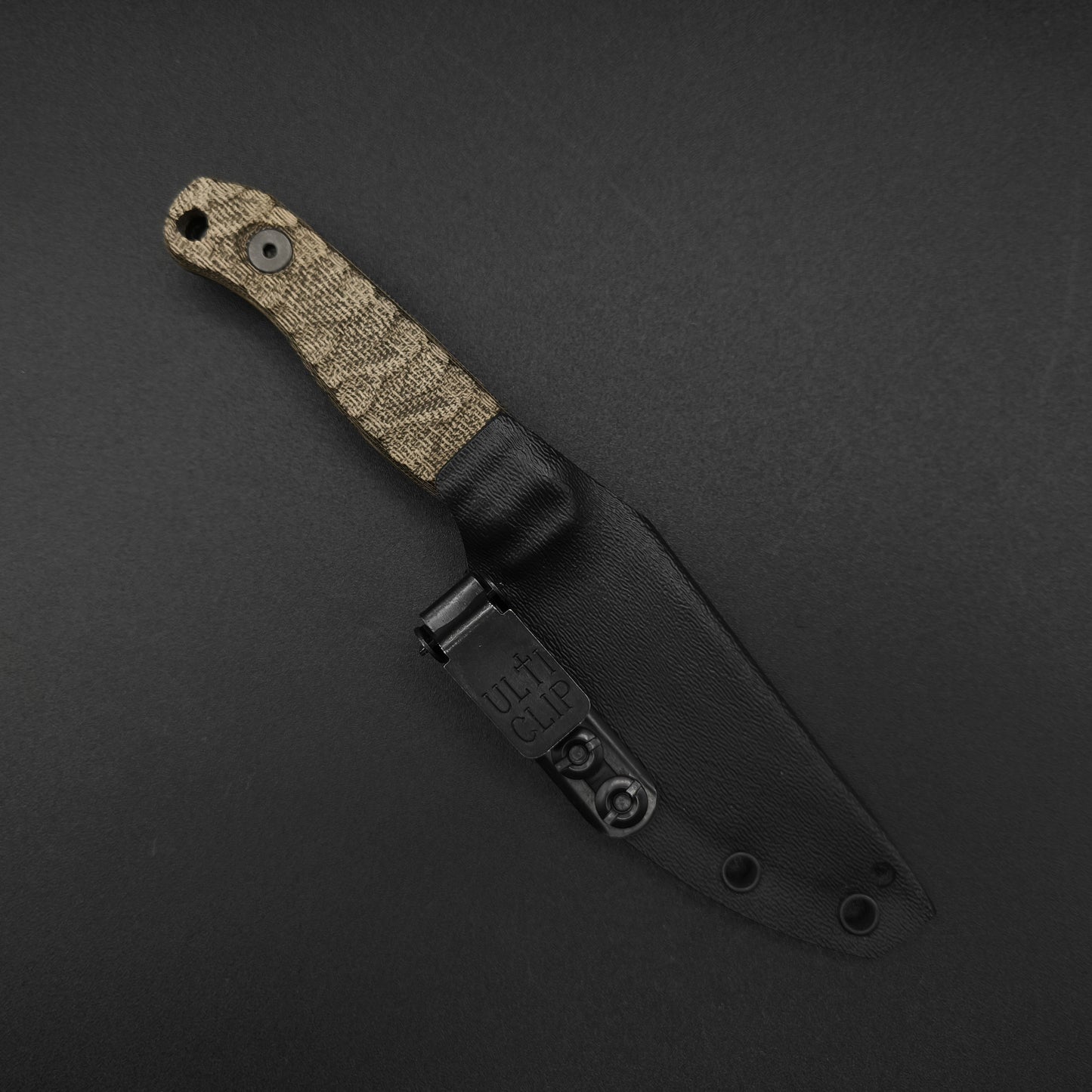 Half Face Blades Feather Light OD Green Burlap Micarta, Midnight Bronze 4