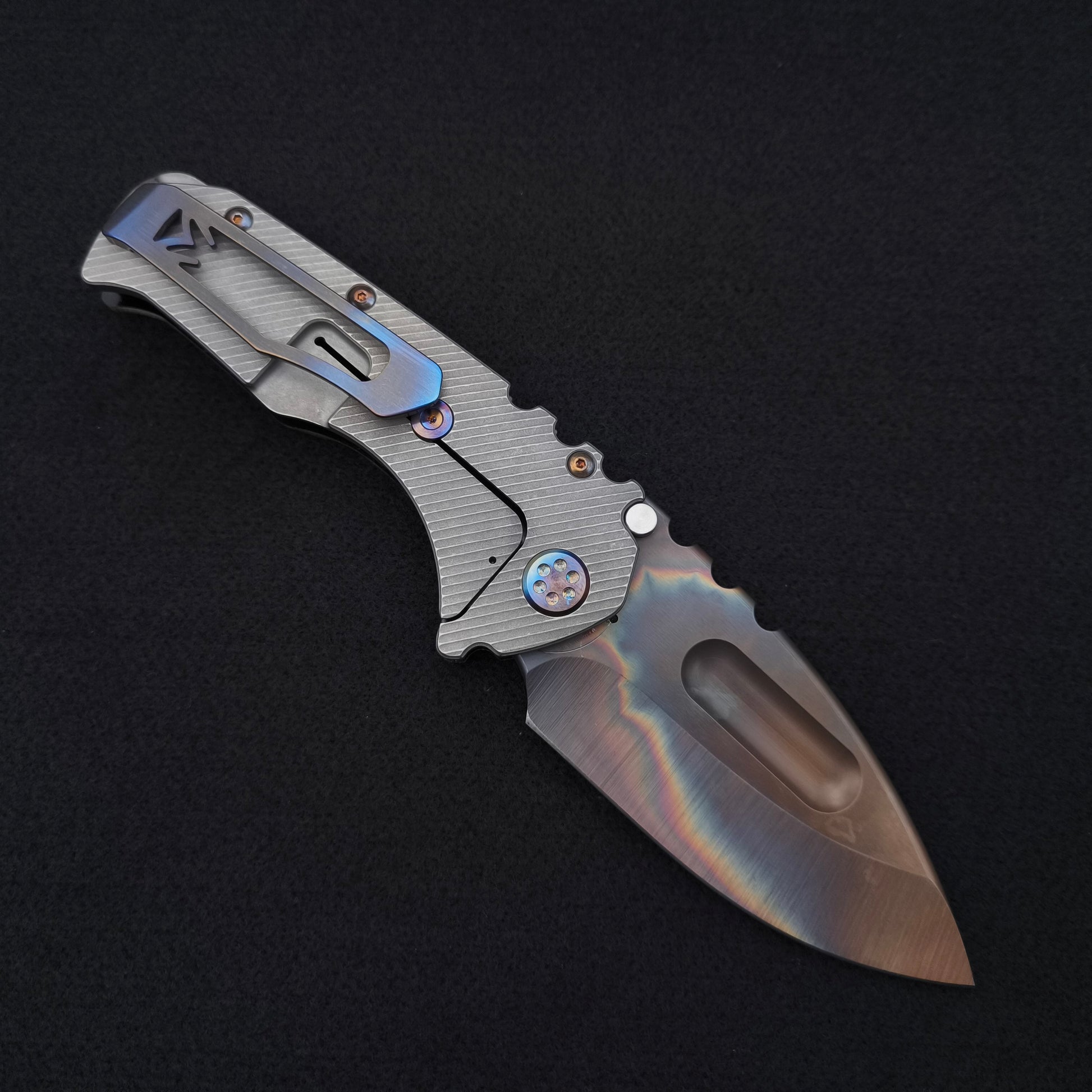 Medford Praetorian Ti-C Vulcan Drop Point, Black Tan Contoured G10 2