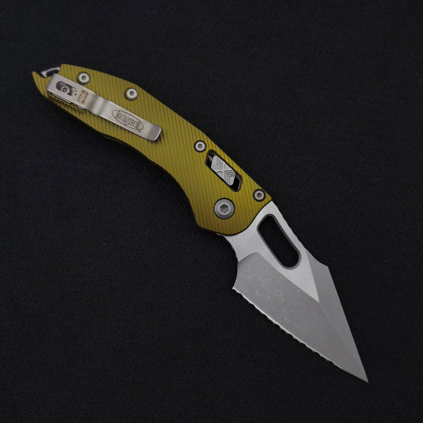 Microtech Stitch S/E Ram Lok OD Green Full Serrated M390MK Apocalyptic