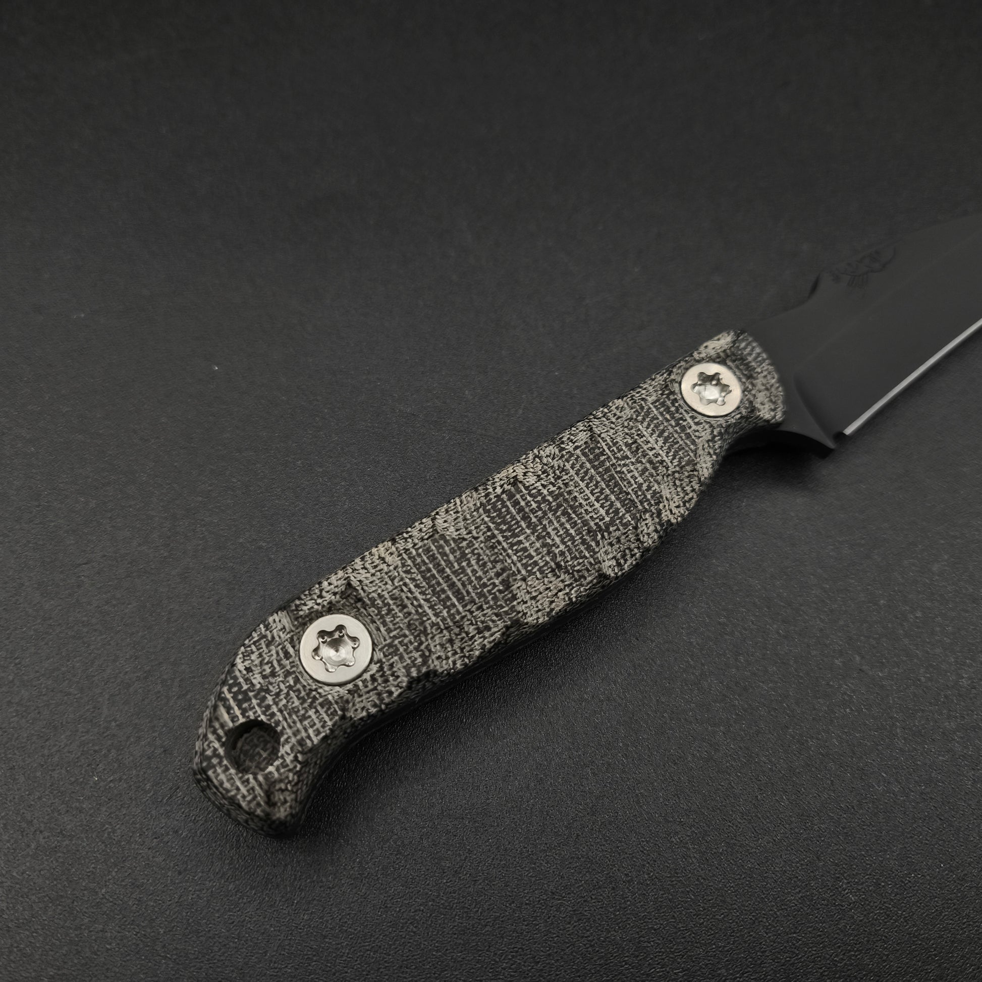 Half Face Blades Gula Gula Black canvas micarta, Armor Black cerakote 3