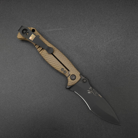 Half Face Blades Extremis Folder Anodized Bronze Titanium Scales