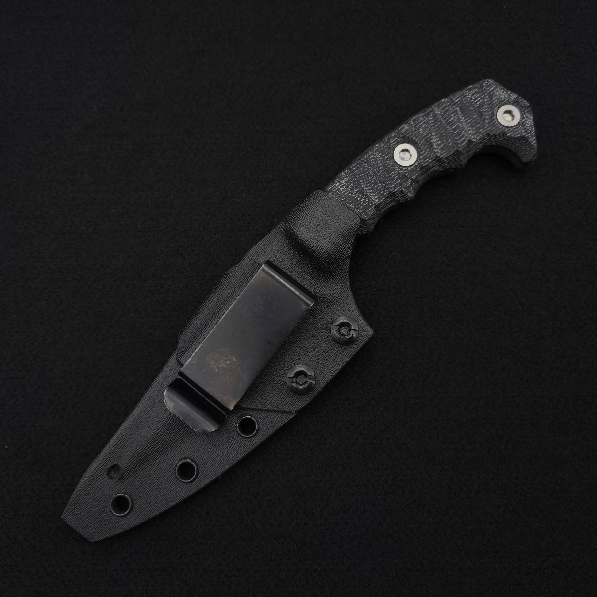 Half Face Blades HUMINT 4" Black Canvas Micarta 4
