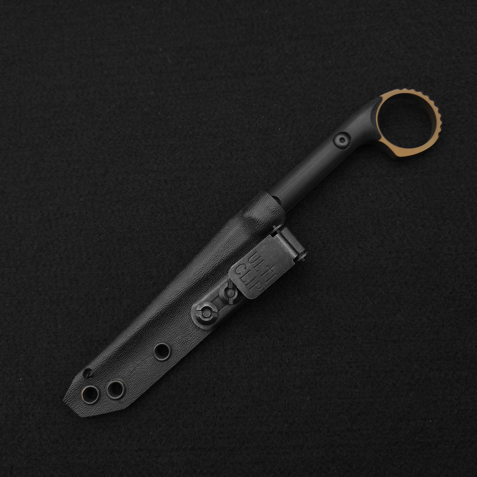 Half Face Blades Ring Cardiac Spike Black G10, Burnt Bronze Cerakote 4