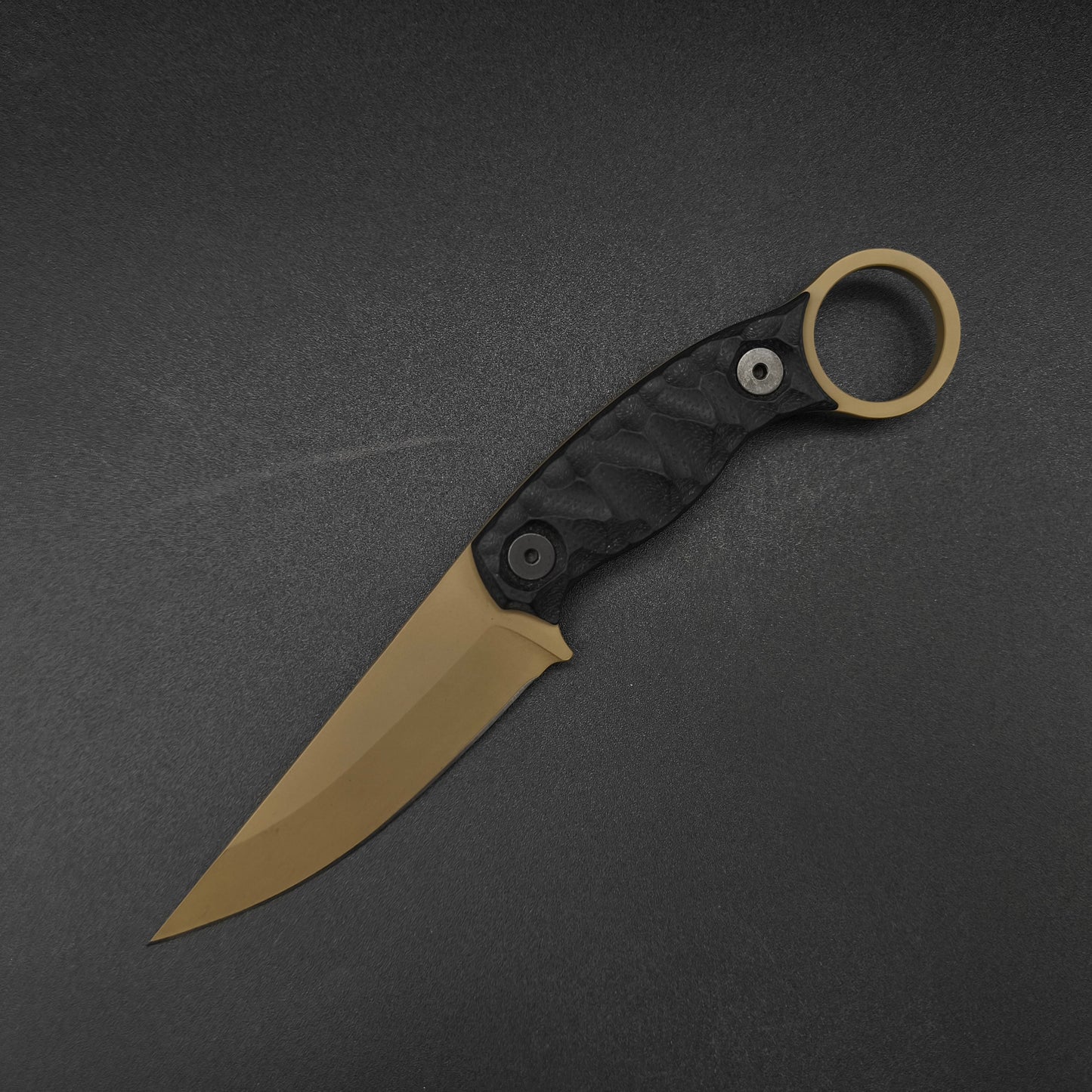 Half Face Blades Osoraku 3" Mini, Black G10, FDE Cerakote 2