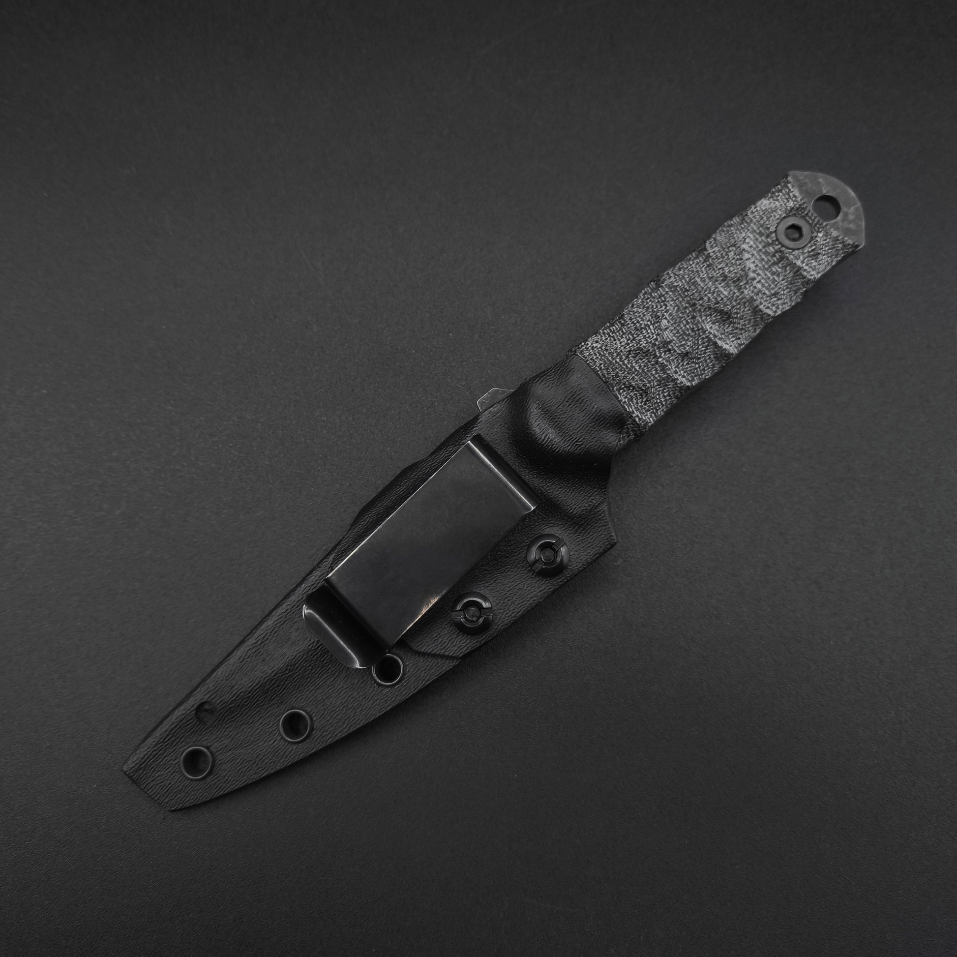 Half Face Blades Combat Filet Black Canvas Micarta 4