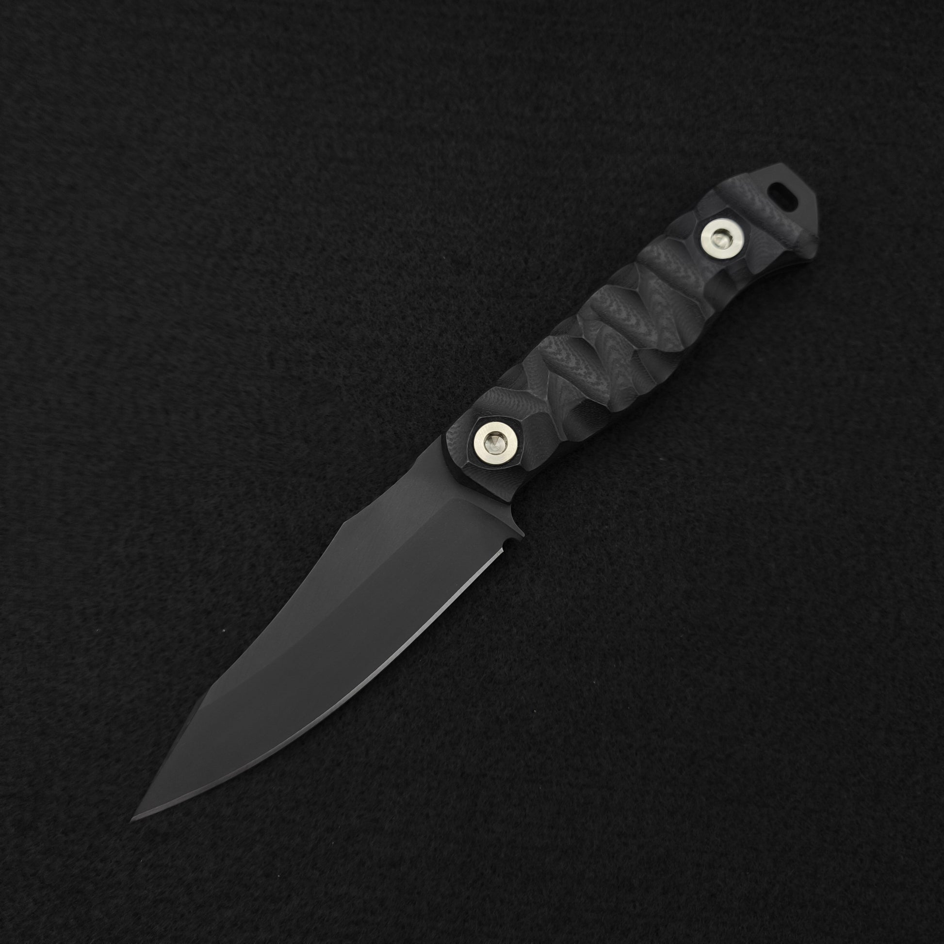 Half Face Blades Field Knife Jr Black G10, Armor Black 2