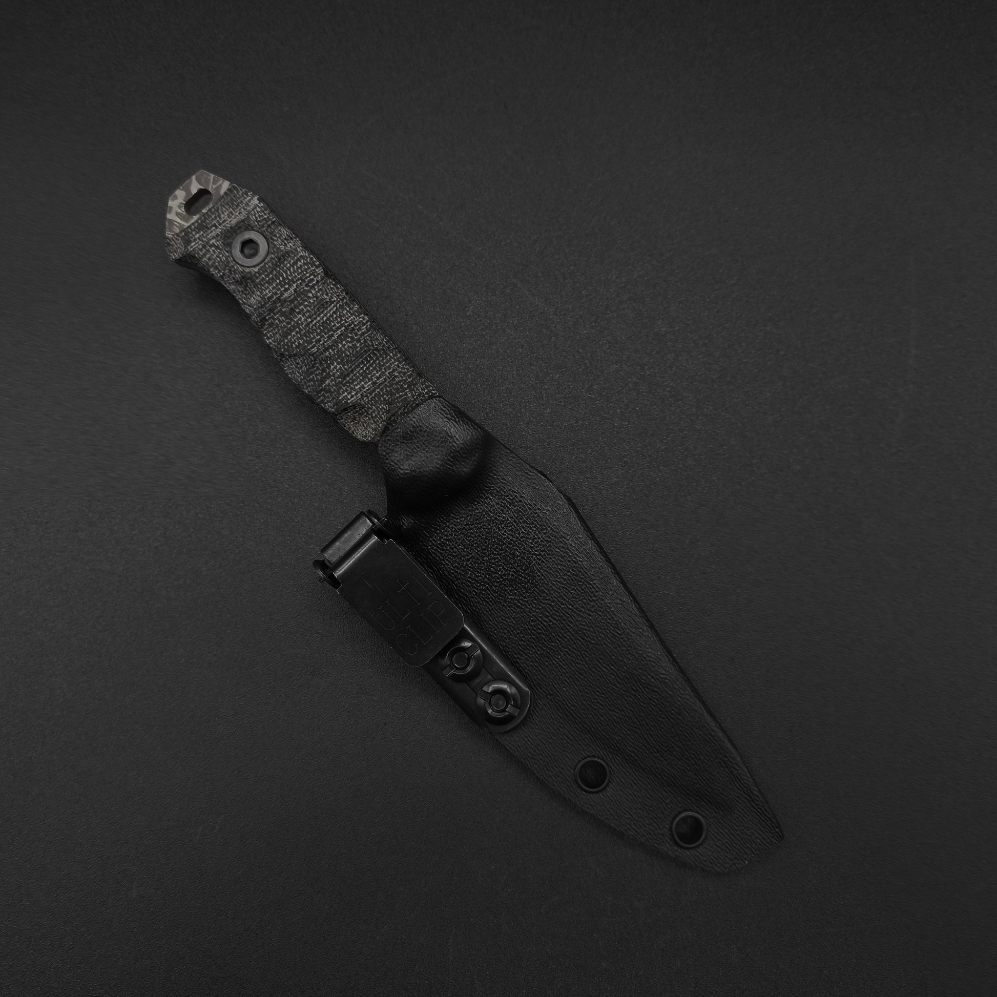 Half Face Blades Field Knife Jr Black Canvas Micarta 3