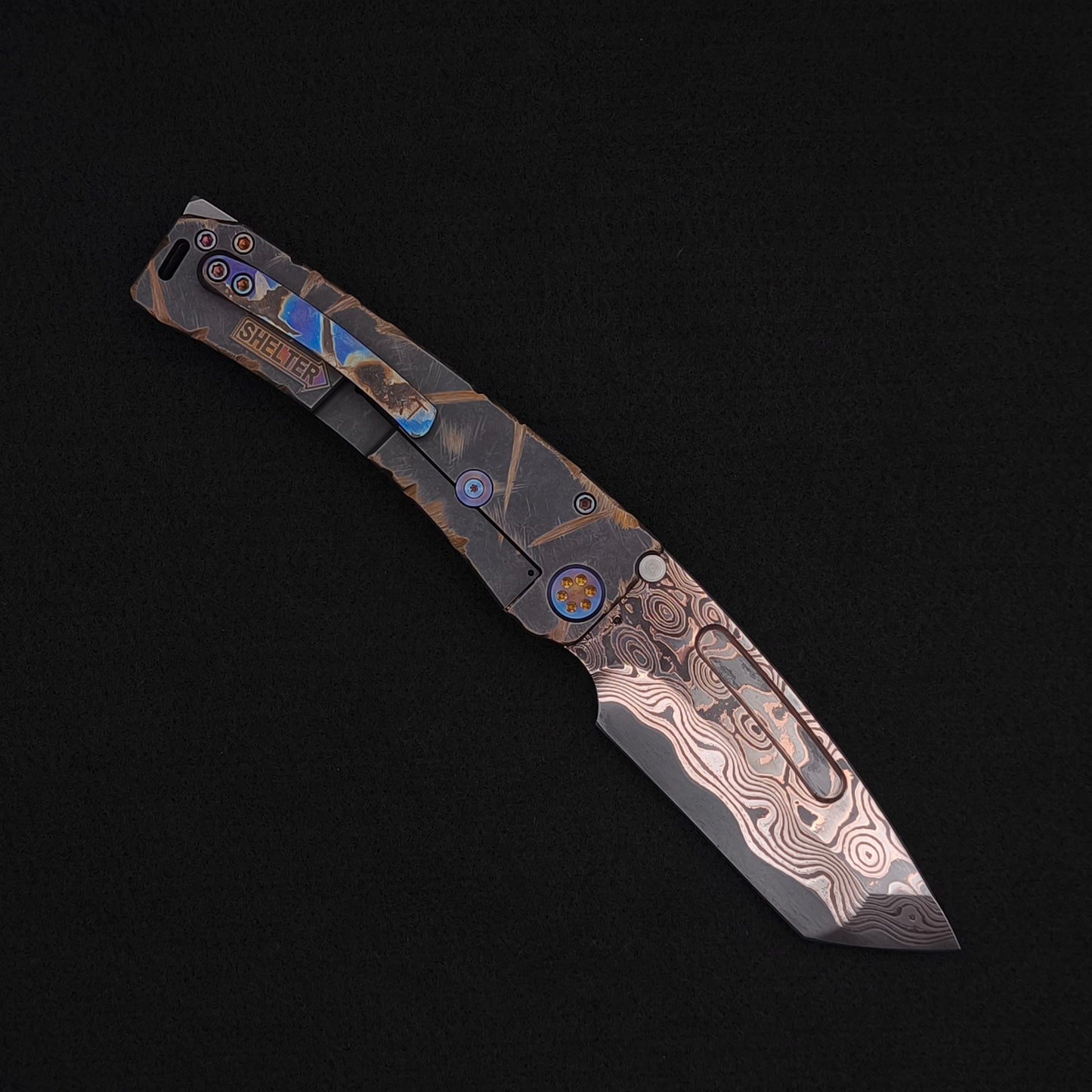 Medford Marauder H Baker Forge Copper Damascus Tanto, Black Fallout 2