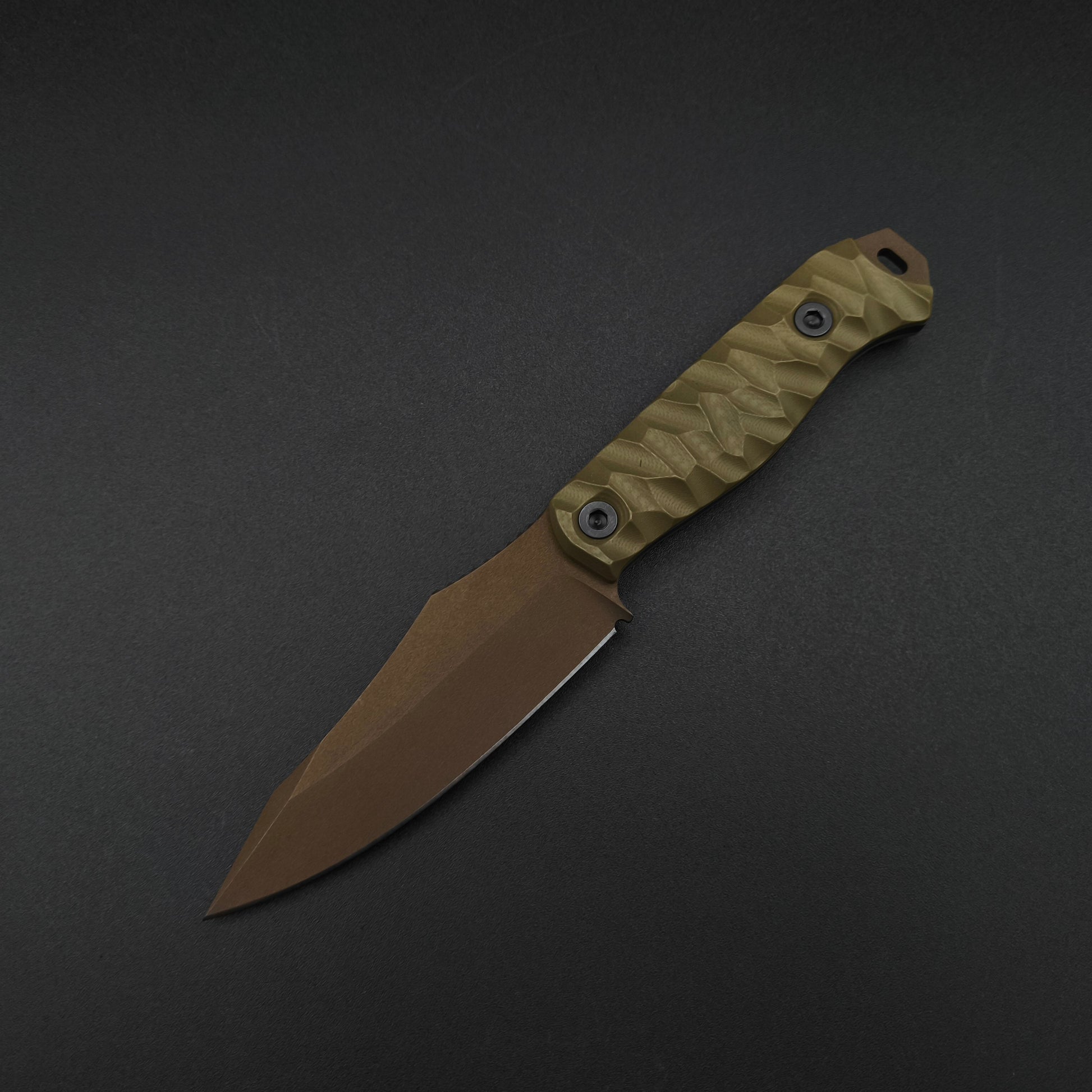 Half Face Blades Field Knife OD Green G10, Midnight Bronze 2
