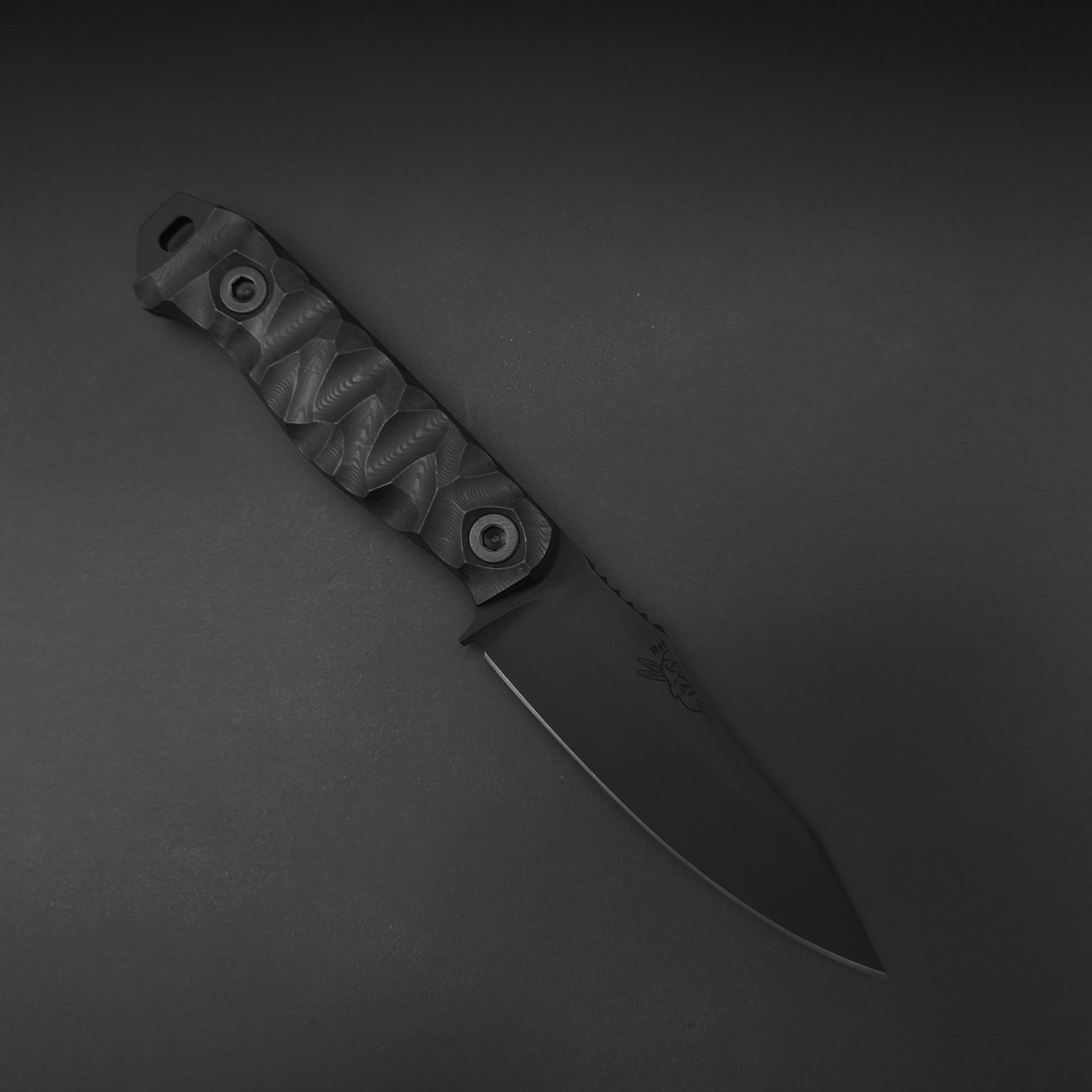 Half Face Blades Field Knife Jr Black Dunes Carbon, Armor Black Cerakote 1