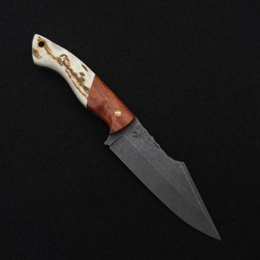 Half Face Blades Widow Maker Orange Heart Wood, Elk Antler