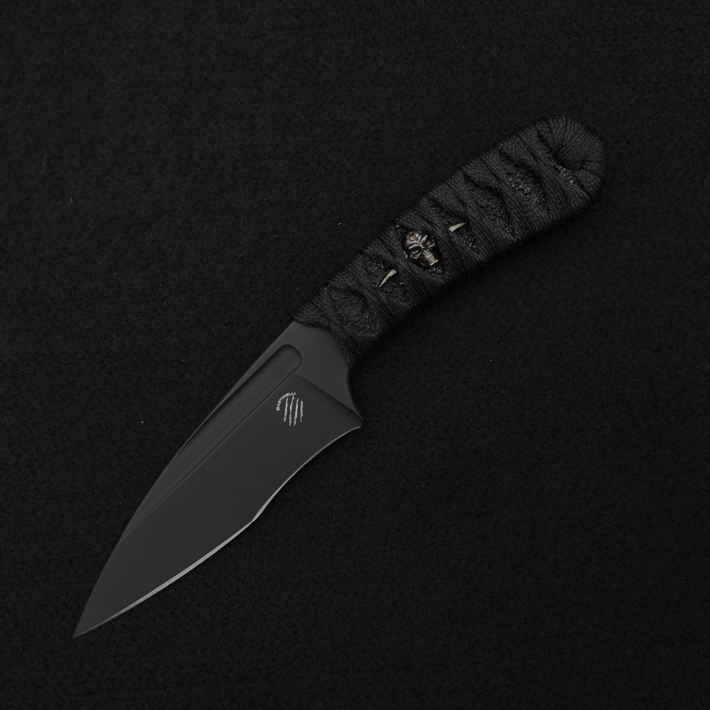Bastinelli Sin Fixed Blade Menuki, wrapped handle, N690