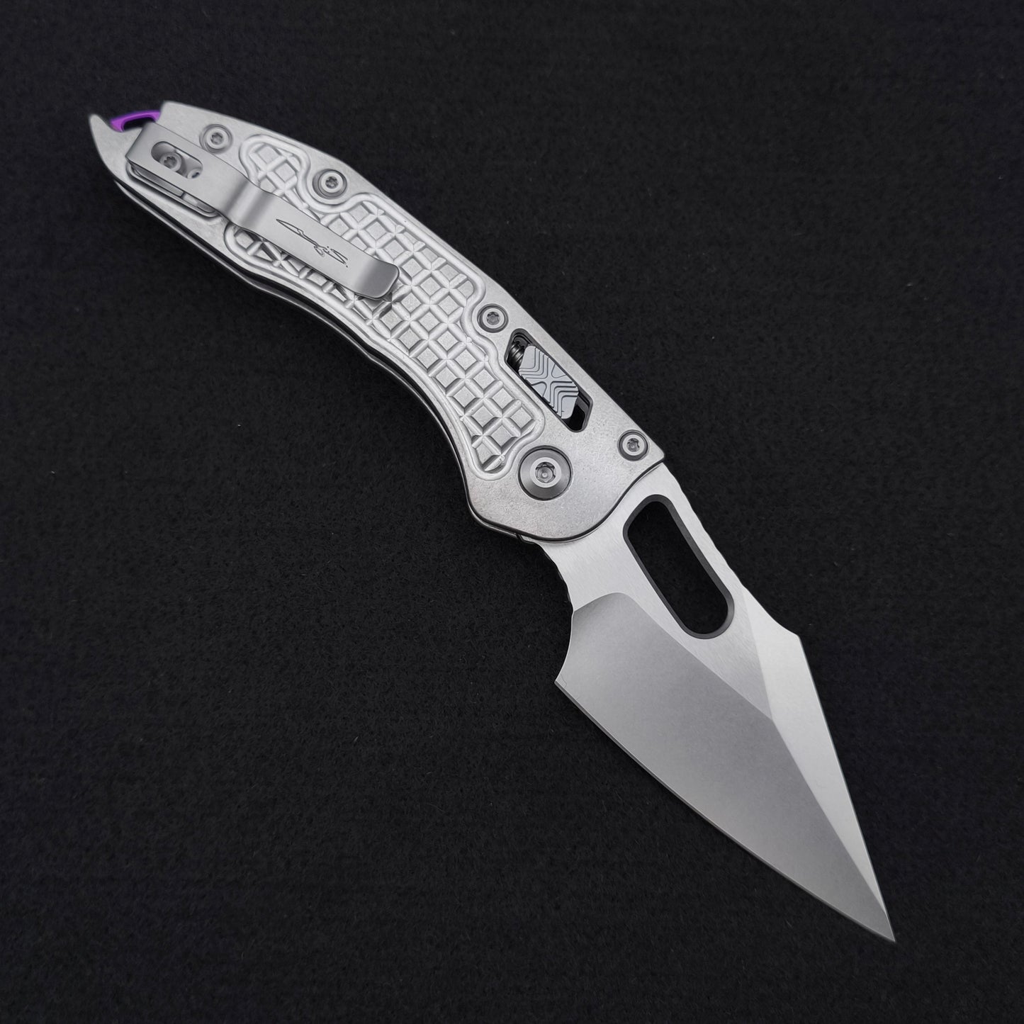 Microtech Stitch Ram Lok Frag Stonewash Marfione Select Purple