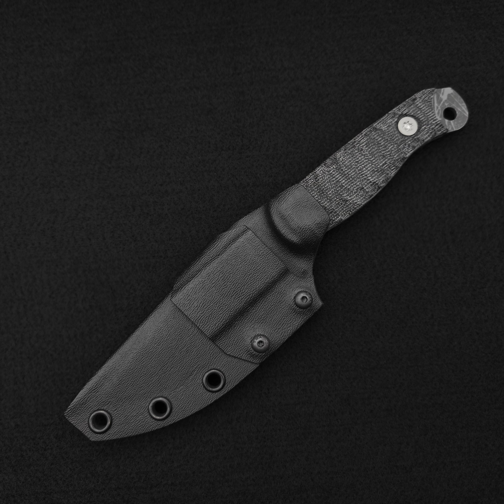 Half Face Blades Crow Scalper Black Canvas Micarta 4